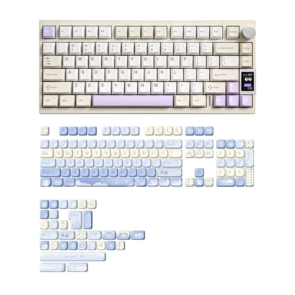 キーボード yunzii AL80 YUNZII AL80 QMK/VIA Aluminum LCD Mechanical Keyboard